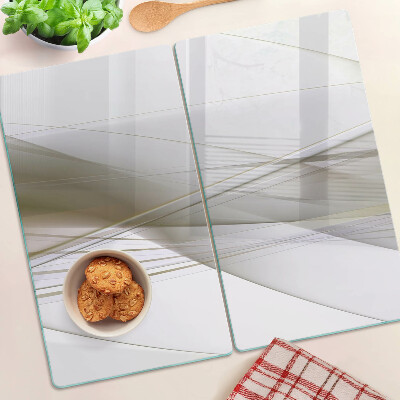 Glass chopping board Abstract lines and shapes