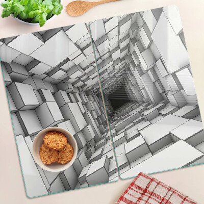 Glass kitchen board 3D Cube Maze