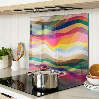 Glass kitchen board Abstract Color Waves