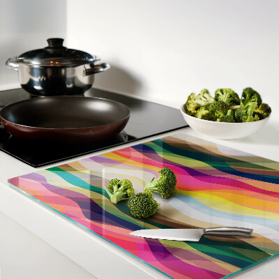Glass kitchen board Abstract Color Waves