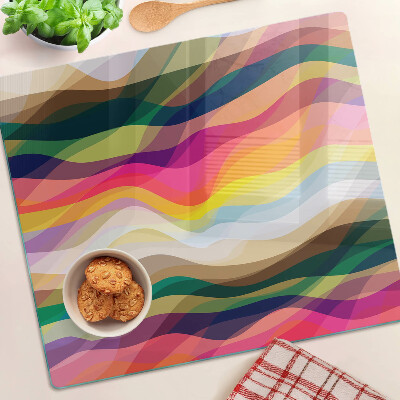 Glass kitchen board Abstract Color Waves