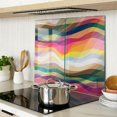 Glass kitchen board Abstract Color Waves