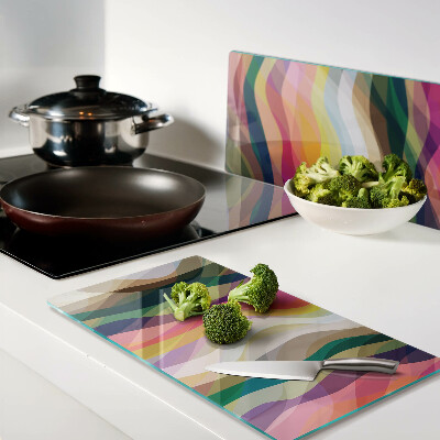 Glass kitchen board Abstract Color Waves