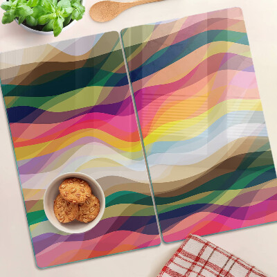 Glass kitchen board Abstract Color Waves