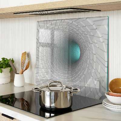 Glass chopping board 3D tunnel with depth effect
