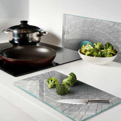 Glass chopping board 3D tunnel with depth effect