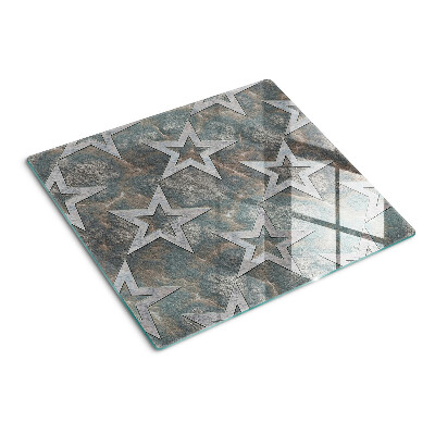 Glass chopping board Stars on texture background