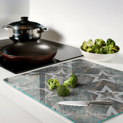 Glass chopping board Stars on texture background