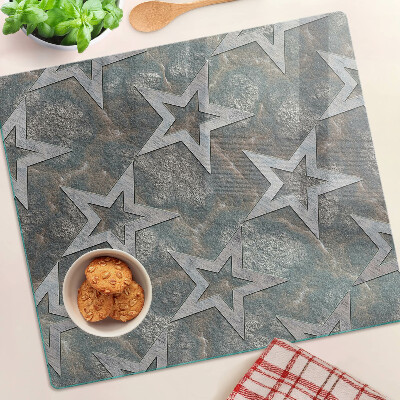 Glass chopping board Stars on texture background
