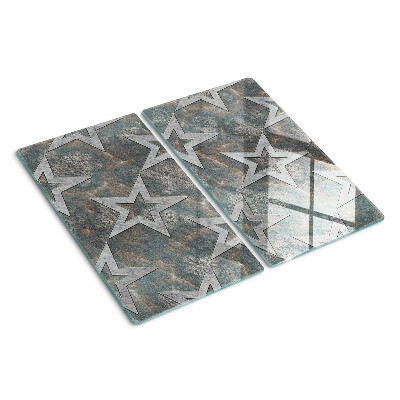 Glass chopping board Stars on texture background