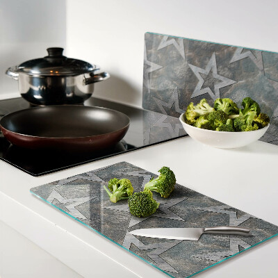 Glass chopping board Stars on texture background