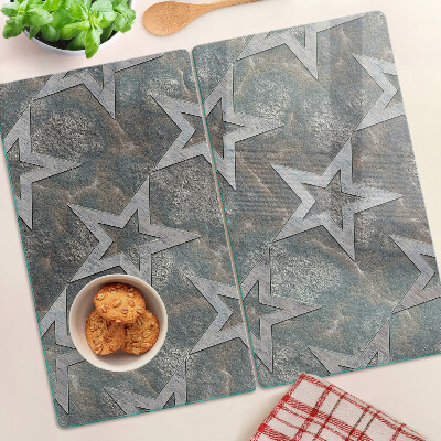 Glass chopping board Stars on texture background