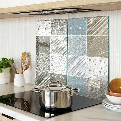Glass kitchen board Geometric patterns and lines