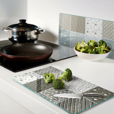 Glass kitchen board Geometric patterns and lines