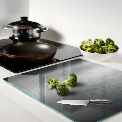 Glass kitchen board Brushed Steel Metallic Effect