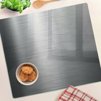 Glass kitchen board Brushed Steel Metallic Effect