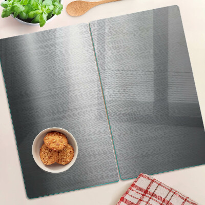 Glass kitchen board Brushed Steel Metallic Effect