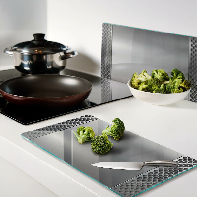 Glass kitchen board Diamond mesh