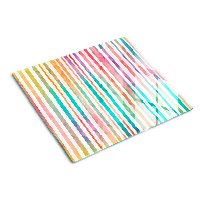 Glass kitchen board Colorful stripes in shades of the rainbow
