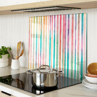 Glass kitchen board Colorful stripes in shades of the rainbow
