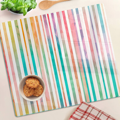 Glass kitchen board Colorful stripes in shades of the rainbow