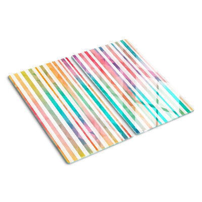 Glass kitchen board Colorful stripes in shades of the rainbow