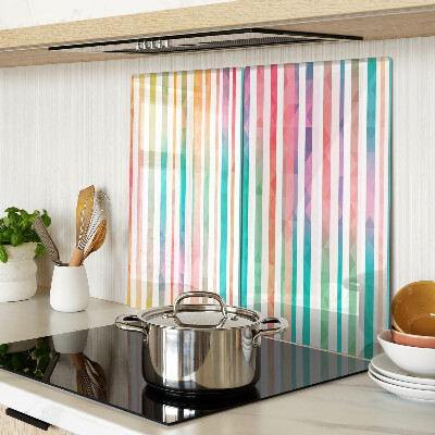 Glass kitchen board Colorful stripes in shades of the rainbow