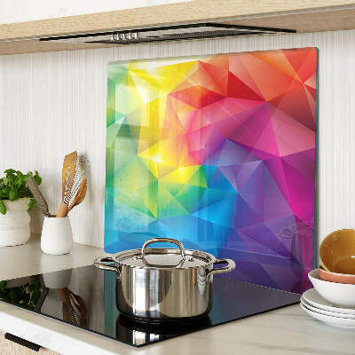 Glass chopping board Colorful geometry in shades of the rainbow