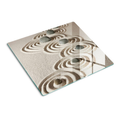 Glass kitchen board Wavy patterns in the sand