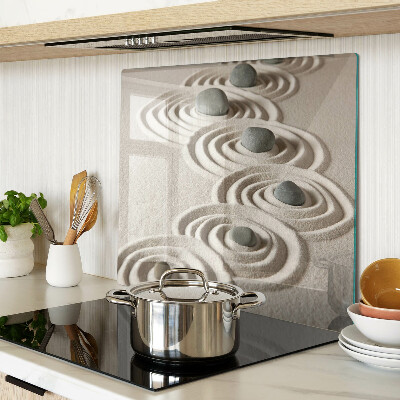 Glass kitchen board Wavy patterns in the sand
