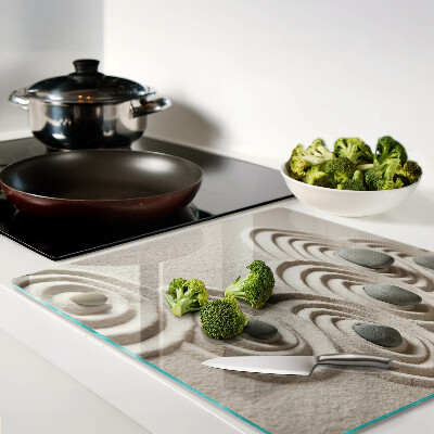 Glass kitchen board Wavy patterns in the sand