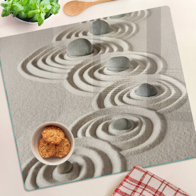 Glass kitchen board Wavy patterns in the sand