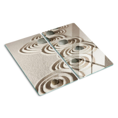 Glass kitchen board Wavy patterns in the sand