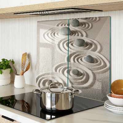 Glass kitchen board Wavy patterns in the sand