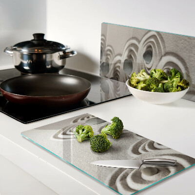 Glass kitchen board Wavy patterns in the sand