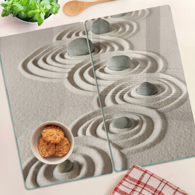Glass kitchen board Wavy patterns in the sand