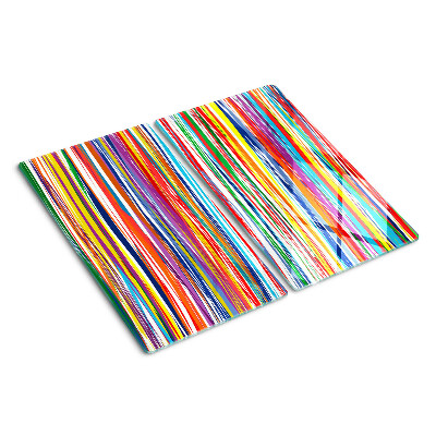 Glass chopping board Colored stripes in different shades