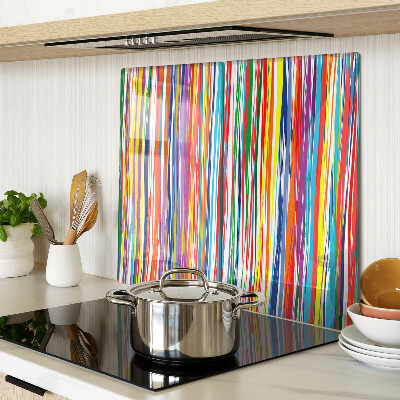 Glass chopping board Colored stripes in different shades