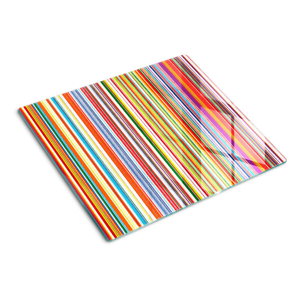 Glass chopping board Colored stripes