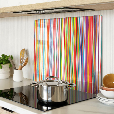 Glass chopping board Colored stripes