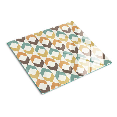Glass chopping board Geometry in pastel colors