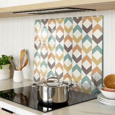 Glass chopping board Geometry in pastel colors