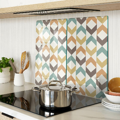Glass chopping board Geometry in pastel colors