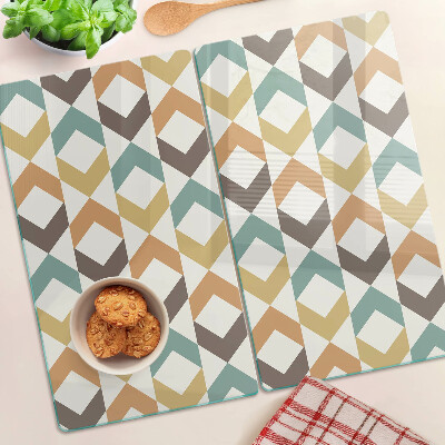 Glass chopping board Geometry in pastel colors