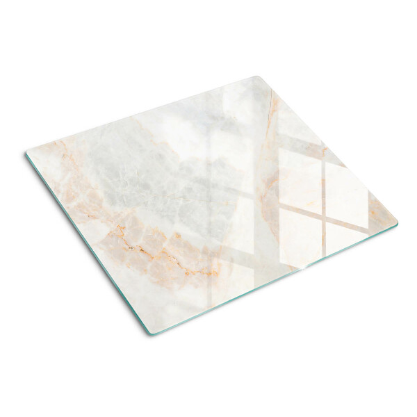 Glass kitchen board Marble pattern with gold veins