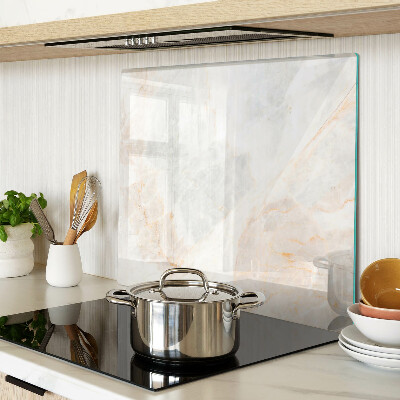 Glass kitchen board Marble pattern with gold veins
