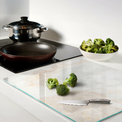 Glass kitchen board Marble pattern with gold veins