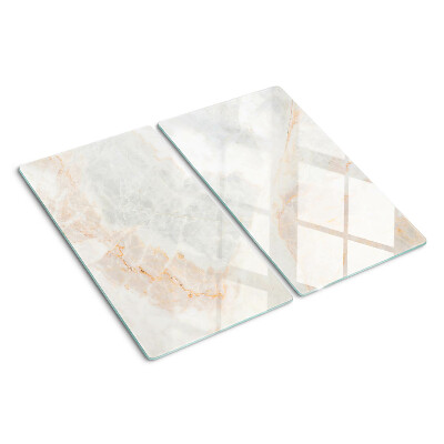 Glass kitchen board Marble pattern with gold veins