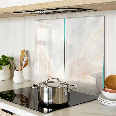 Glass kitchen board Marble pattern with gold veins