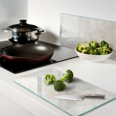Glass kitchen board Marble pattern with gold veins
